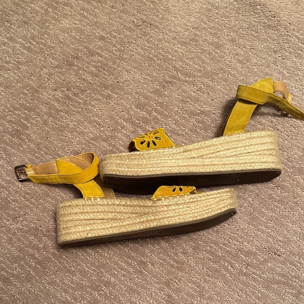Crown Vintage Mustard Floral Sandals - Picture 2 of 4